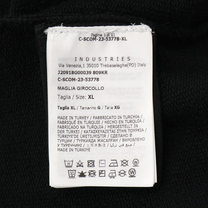 MONCLER 23' MAGLIA Front Logo Sweatshirt Black Size XL
