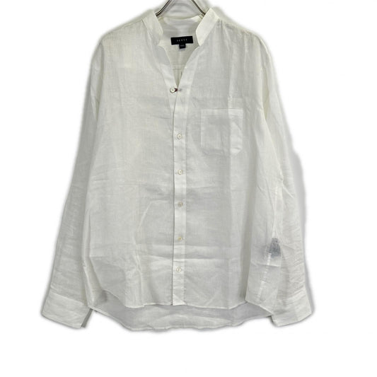 SEASE SC030 100% Linen Fishtail Shirt White Size XXL