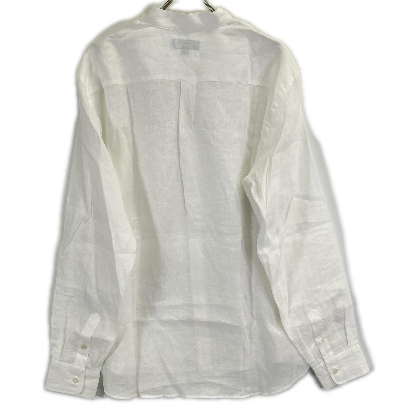 SEASE SC030 100% Linen Fishtail Shirt White Size XXL
