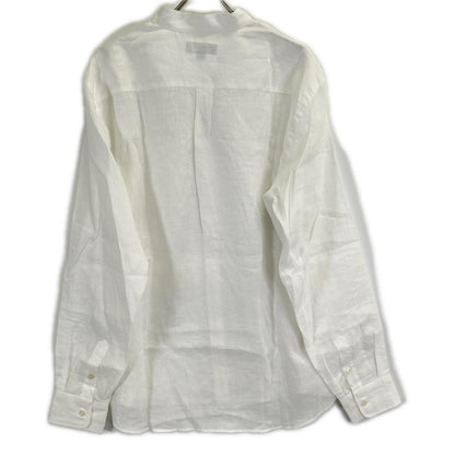 SEASE SC030 100% Linen Fishtail Shirt White Size XXL