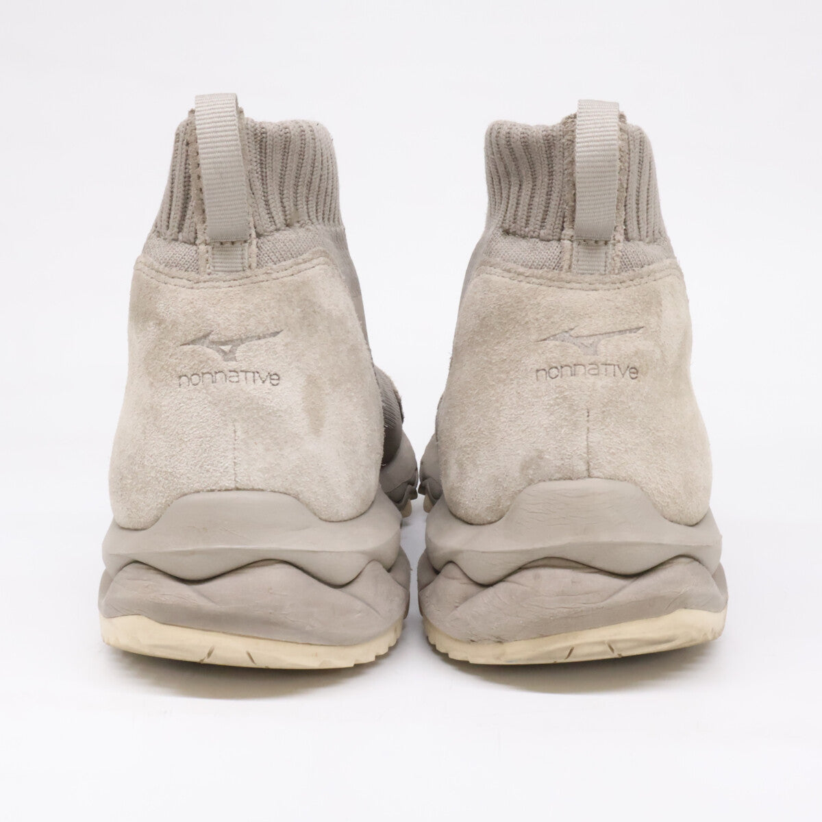 MIZUNO xnonnative Wave Mujin TL Mid Sneakers Khaki Size 26.5