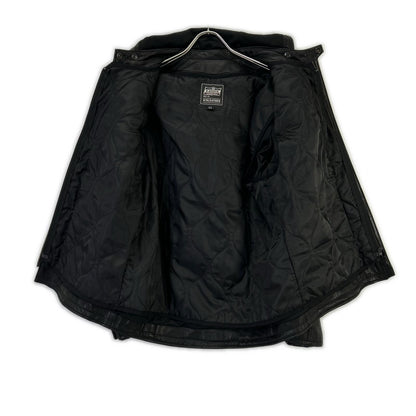 KADOYA Black Goat Leather Hooded Riders Jacket Size LL