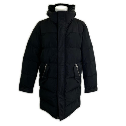 Mackage RILEY Hooded Shearling Collar Jacket Black Size 40