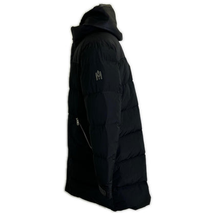 Mackage RILEY Hooded Shearling Collar Jacket Black Size 40