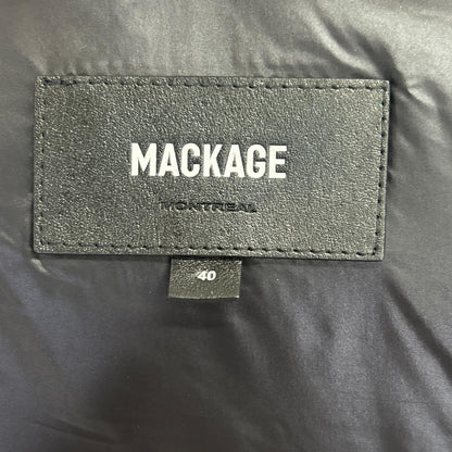 Mackage RILEY Hooded Shearling Collar Jacket Black Size 40
