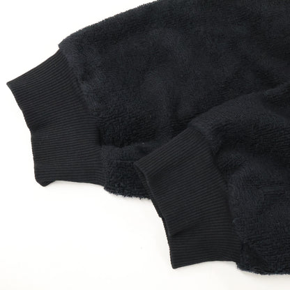 CELINE 24SS Logo Embroidered Terry Hoodie Black Size XL
