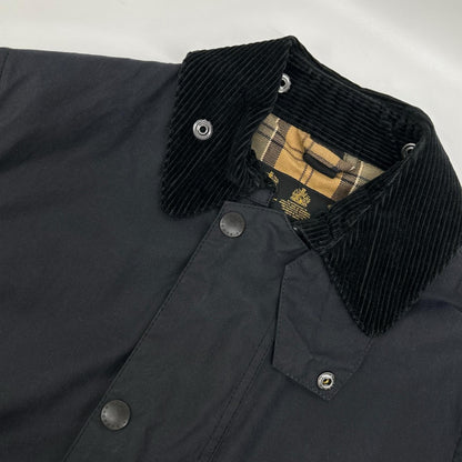 Barbour MWX0534NY91 3-Warrant Border Oiled Dark Navy Jacket Size 36