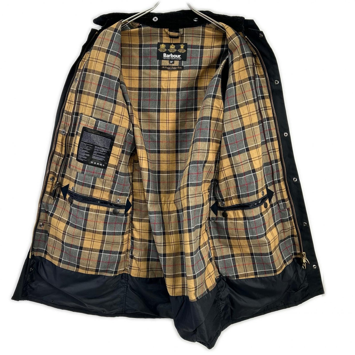 Barbour MWX0534NY91 3-Warrant Border Oiled Dark Navy Jacket Size 36