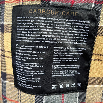 Barbour MWX0534NY91 3-Warrant Border Oiled Dark Navy Jacket Size 36