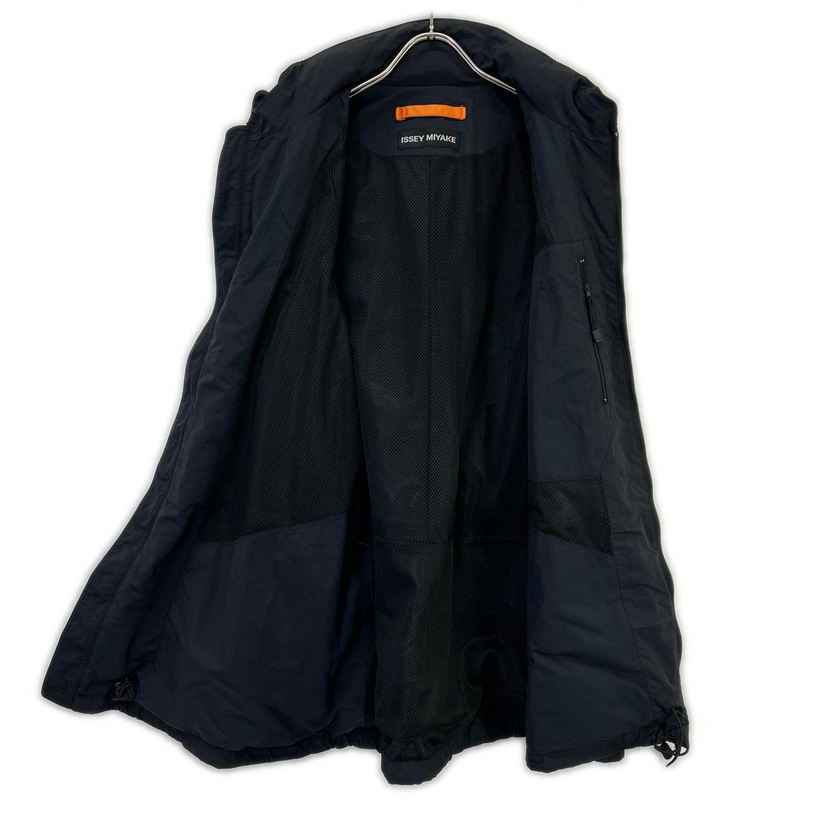 ISSEY MIYAKE 2004 Nylon Zip Parachute Coat Dark Navy Size 2