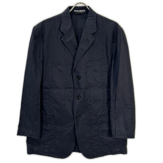 ISSEY MIYAKE WHITE LABEL 04 Cotton 3B Blazer Black Size 2