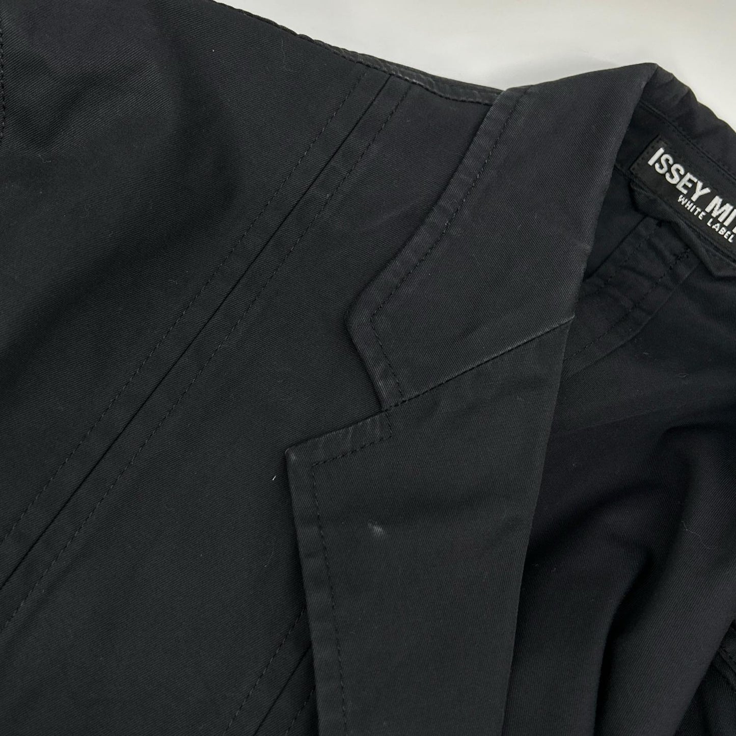 ISSEY MIYAKE WHITE LABEL 04 Cotton 3B Blazer Black Size 2
