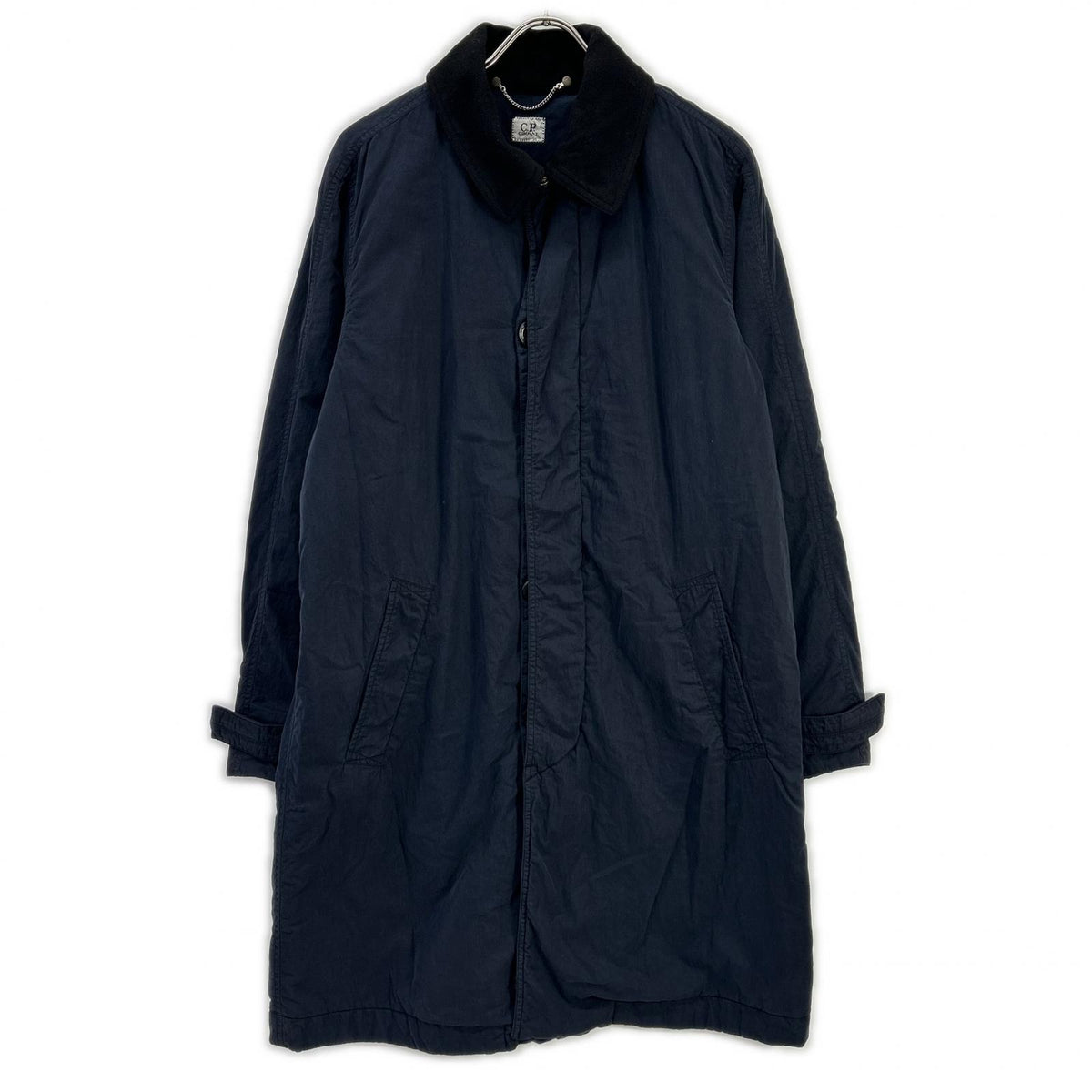 C.P.COMPANY 00s Nylon Balmacaan Coat Dark Navy Size 48