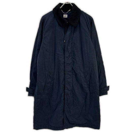 C.P.COMPANY 00s Nylon Balmacaan Coat Dark Navy Size 48