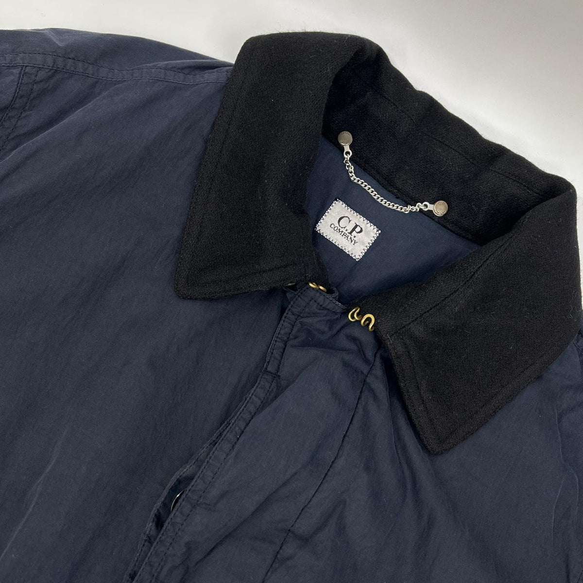 C.P.COMPANY 00s Nylon Balmacaan Coat Dark Navy Size 48