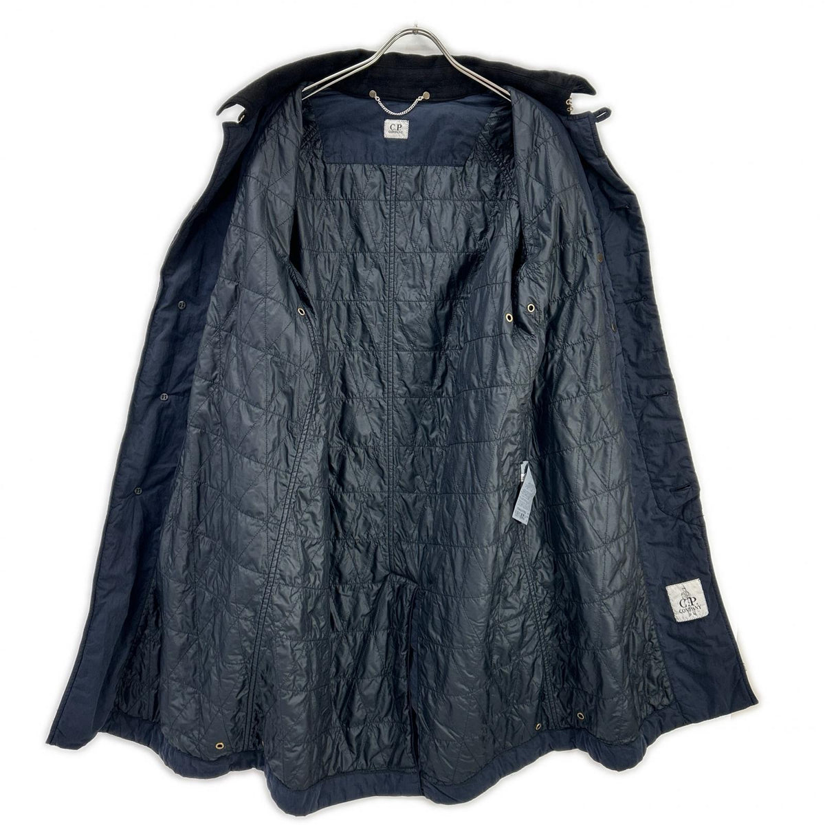 C.P.COMPANY 00s Nylon Balmacaan Coat Dark Navy Size 48