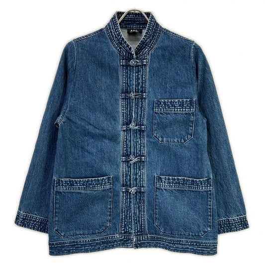A.P.C. 25802-1-37191 Denim China Jacket Indigo Size XS