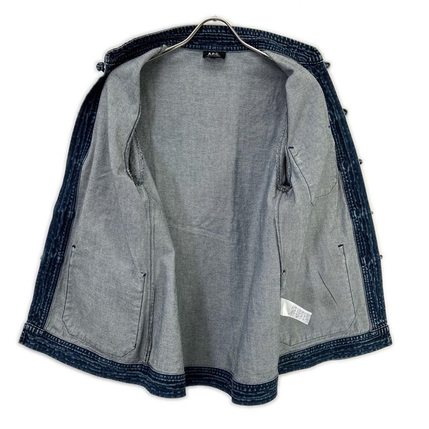 A.P.C. 25802-1-37191 Denim China Jacket Indigo Size XS