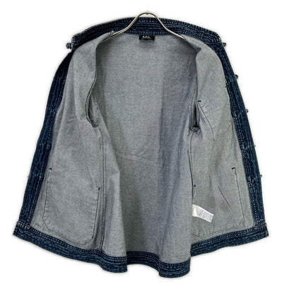 A.P.C. 25802-1-37191 Denim China Jacket Indigo Size XS