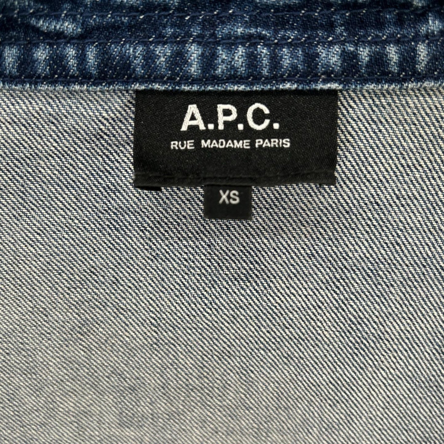 A.P.C. 25802-1-37191 Denim China Jacket Indigo Size XS