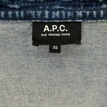 A.P.C. 25802-1-37191 Denim China Jacket Indigo Size XS