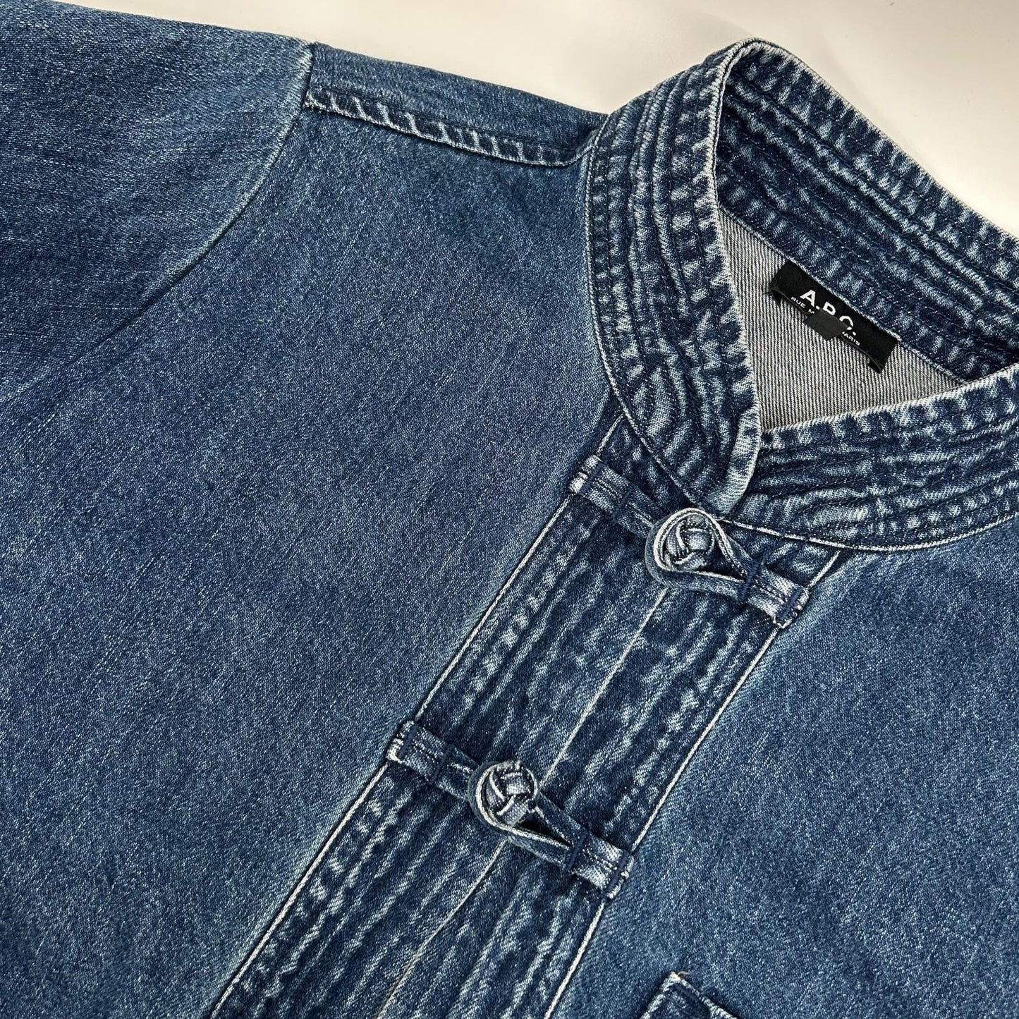 A.P.C. 25802-1-37191 Denim China Jacket Indigo Size XS