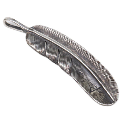 KENSHIRO Silver Wabori Feather Necklace L Size ONE SIZE