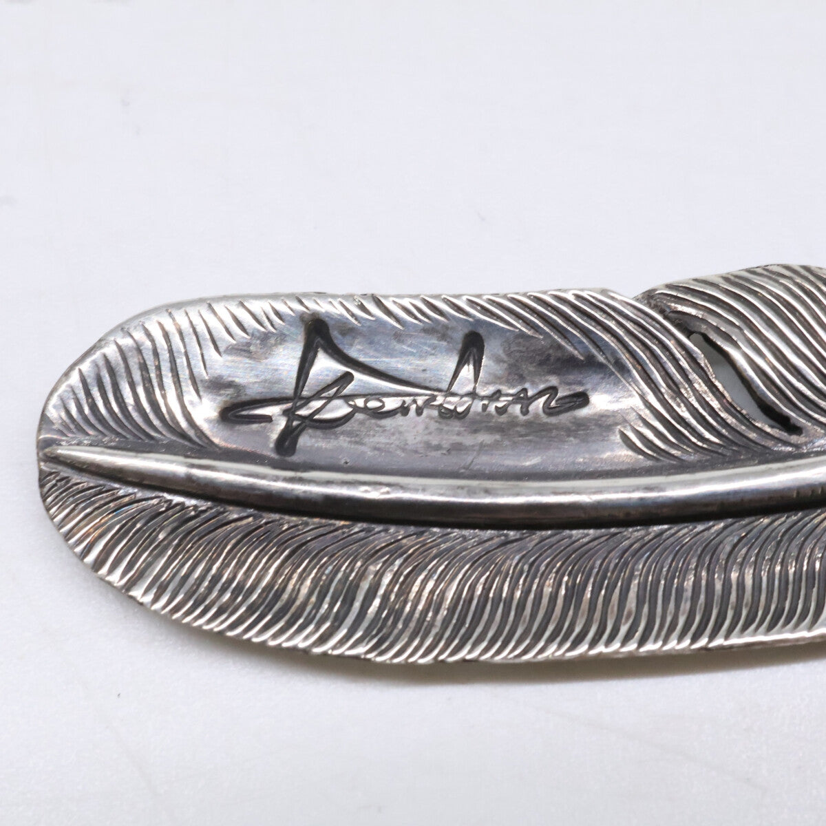 KENSHIRO Silver Wabori Feather Necklace L Size ONE SIZE