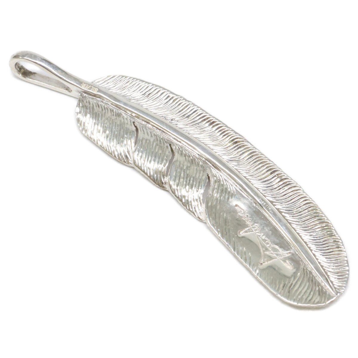 KENSHIRO Silver Wabori Feather Necklace L Size ONE SIZE