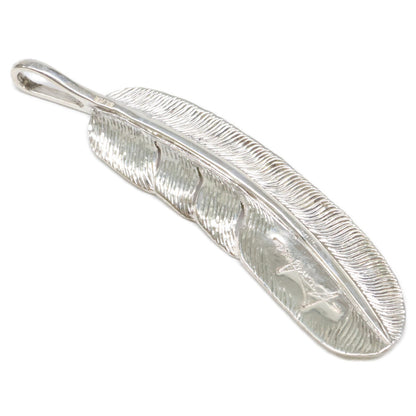 KENSHIRO Silver Wabori Feather Necklace L Size ONE SIZE