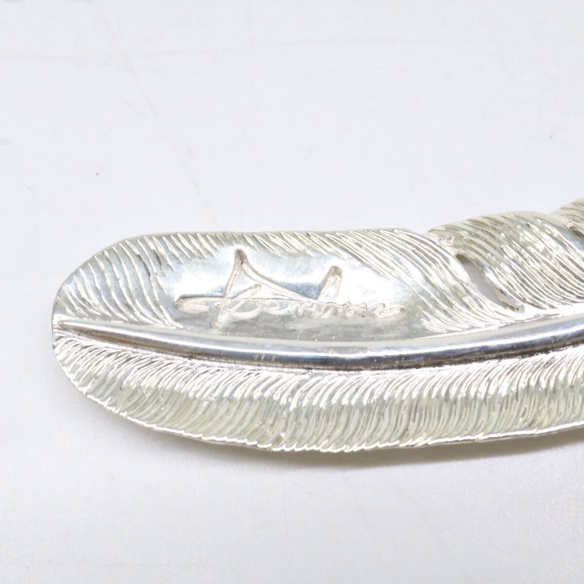 KENSHIRO Silver Wabori Feather Necklace L Size ONE SIZE