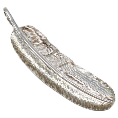 KENSHIRO Silver Wabori Feather Necklace L Size ONE SIZE