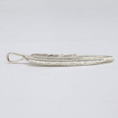 KENSHIRO Silver Wabori Feather Necklace L Size ONE SIZE