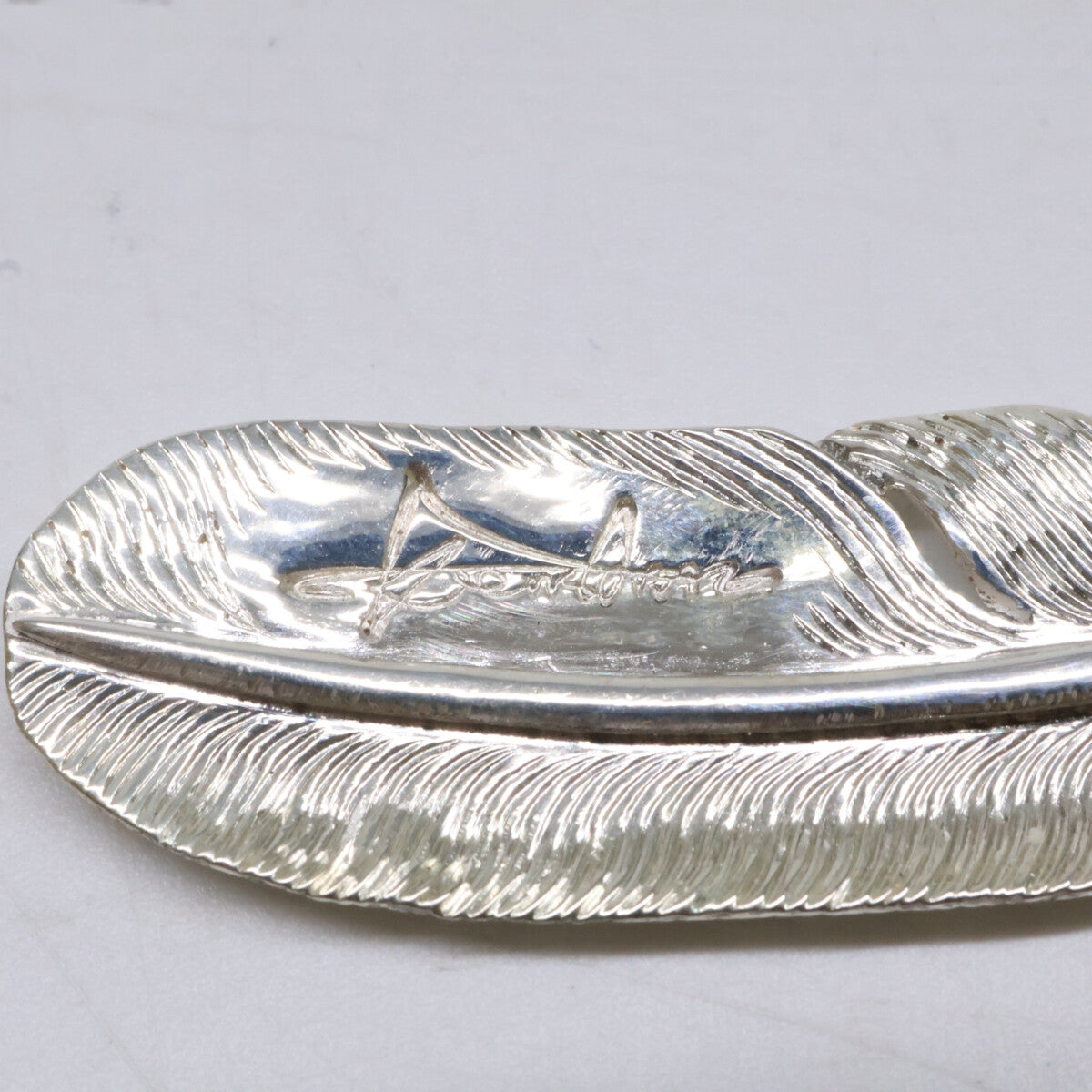 KENSHIRO Silver Wabori Feather Necklace L Size ONE SIZE