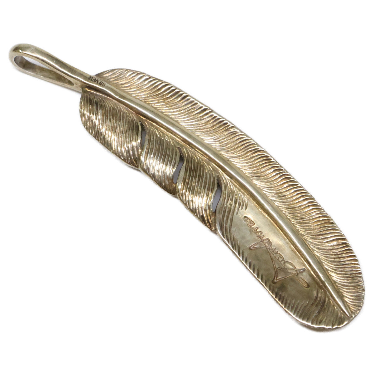 KENSHIRO Gold Wabori Feather Necklace L Size ONE SIZE