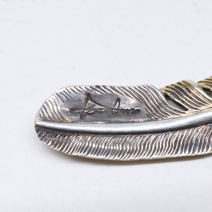 KENSHIRO Silver Wabori Feather Necklace S Size ONE SIZE