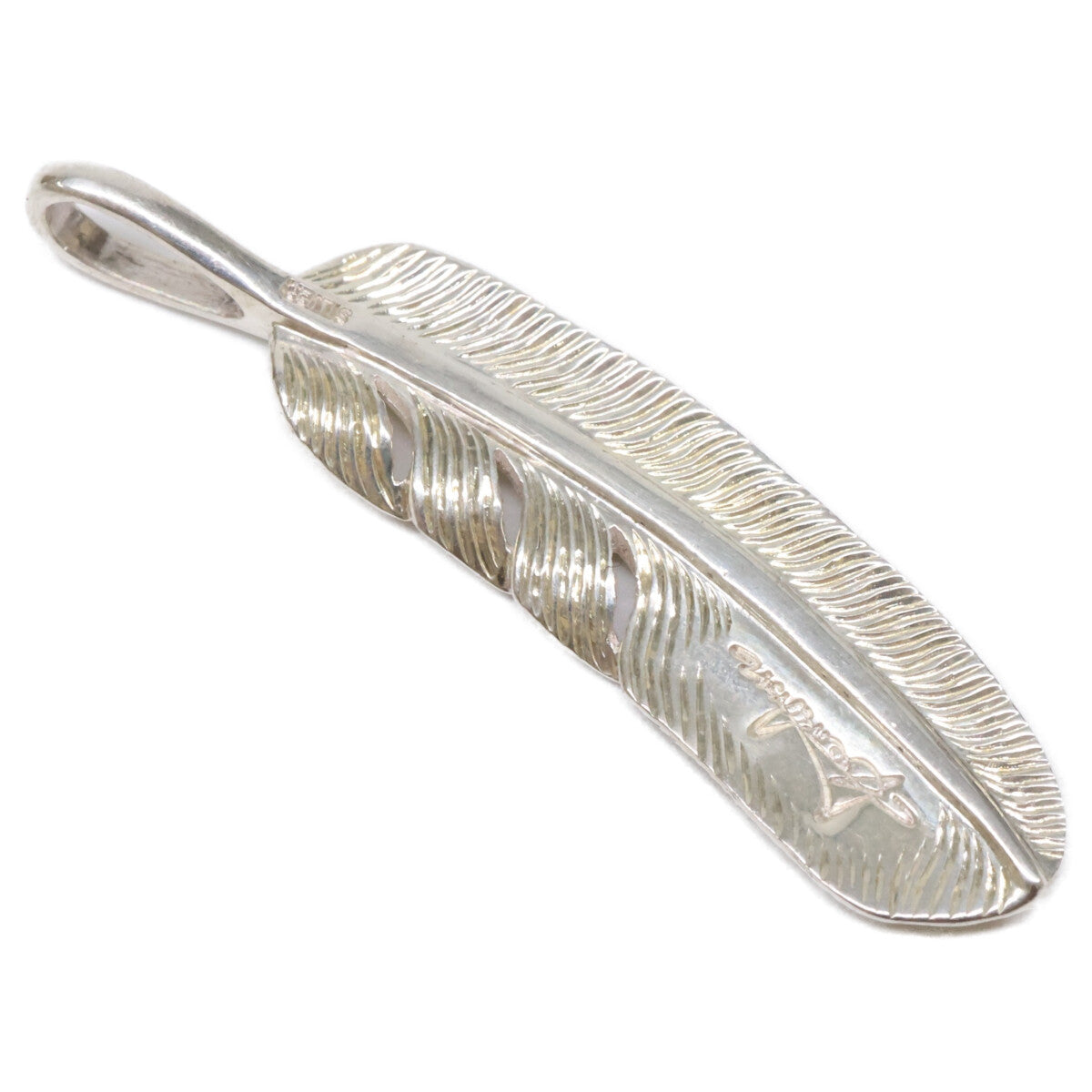KENSHIRO Silver Wabori Feather Necklace S Size ONE SIZE