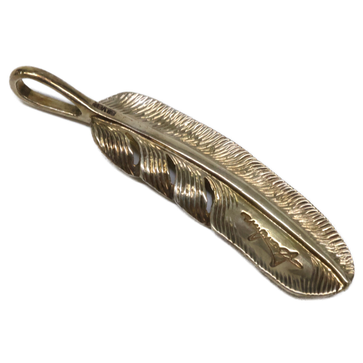 KENSHIRO Gold Wabori Feather Necklace S Size ONE SIZE