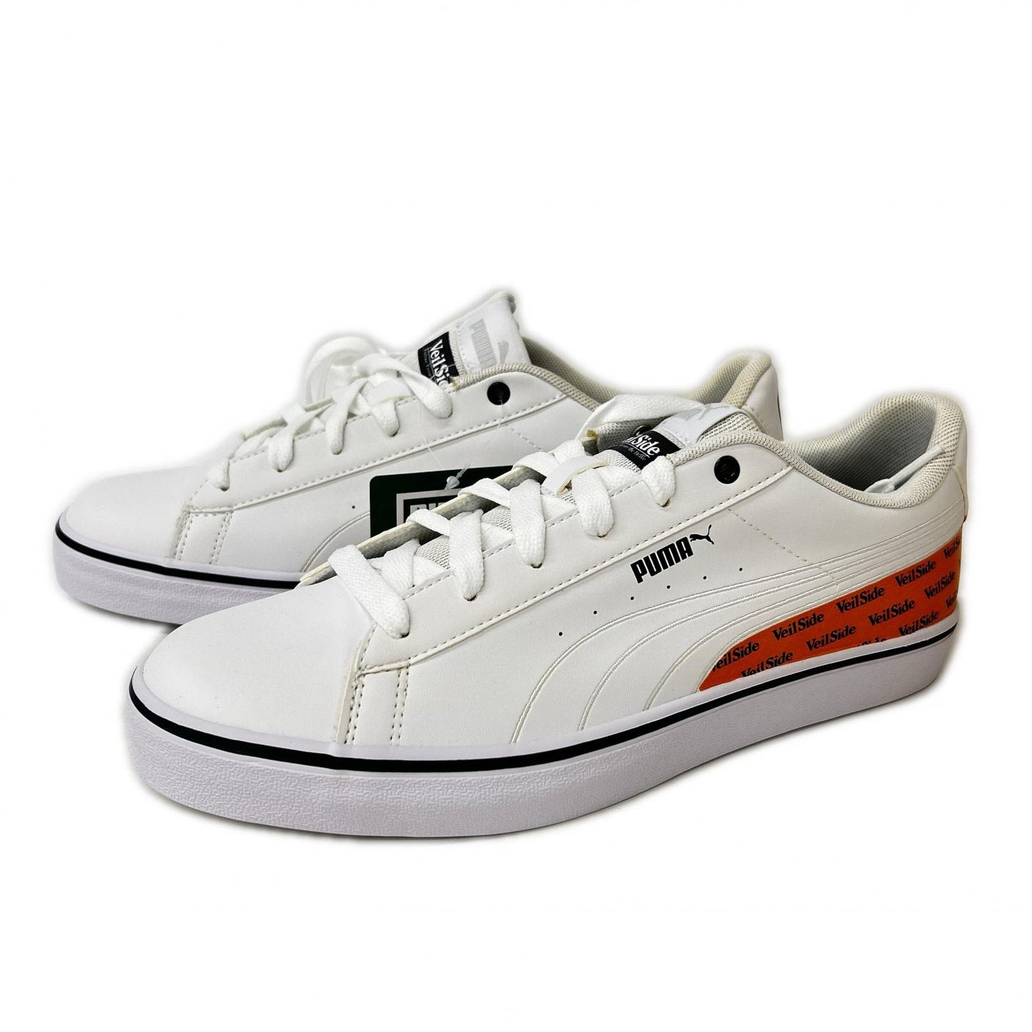 PUMA xVeilSide V COURT VULC EB Sneakers White Orange Size 27