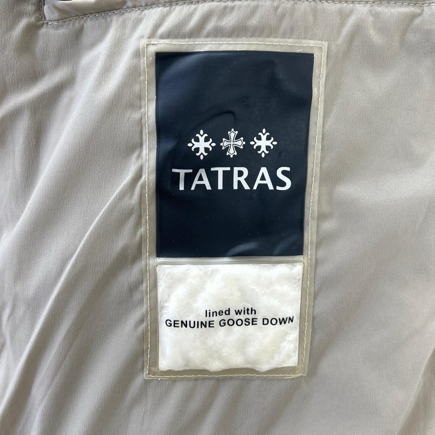TATRAS GESSO Hooded Down Jacket Beige Size 04