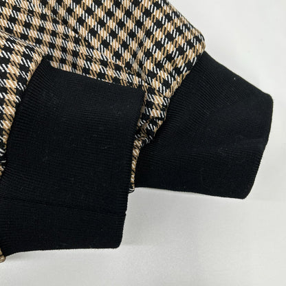 BOSS Gunclub Check Zip Blouson Jacket Brown Size 48