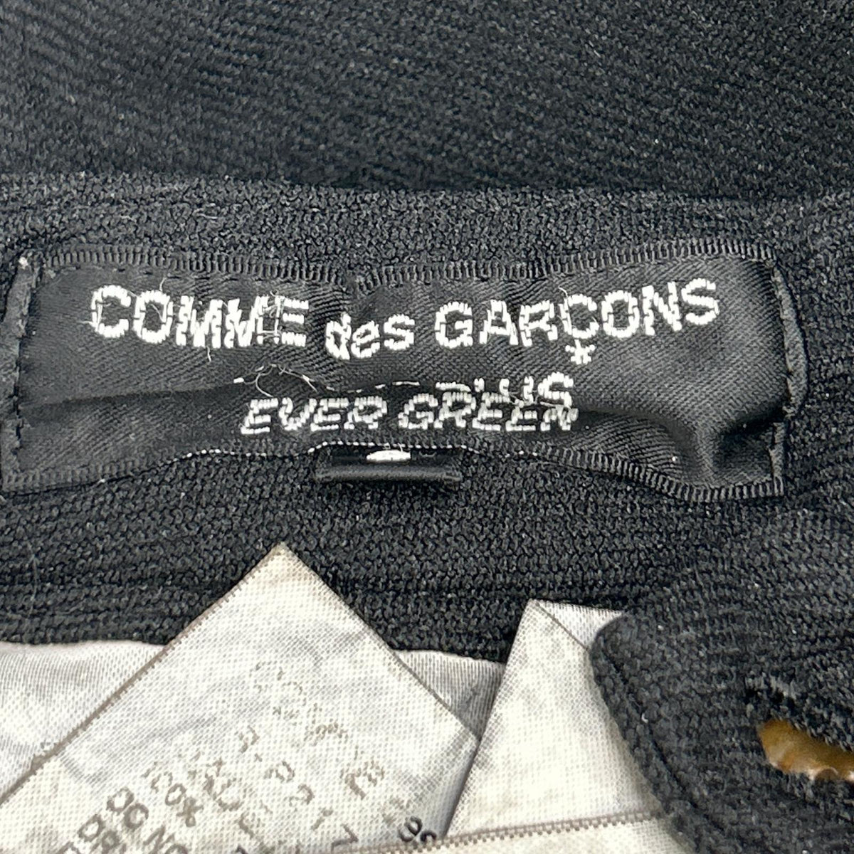 CDG Homme Plus Evergreen Side Adjuster Pants Black Size S