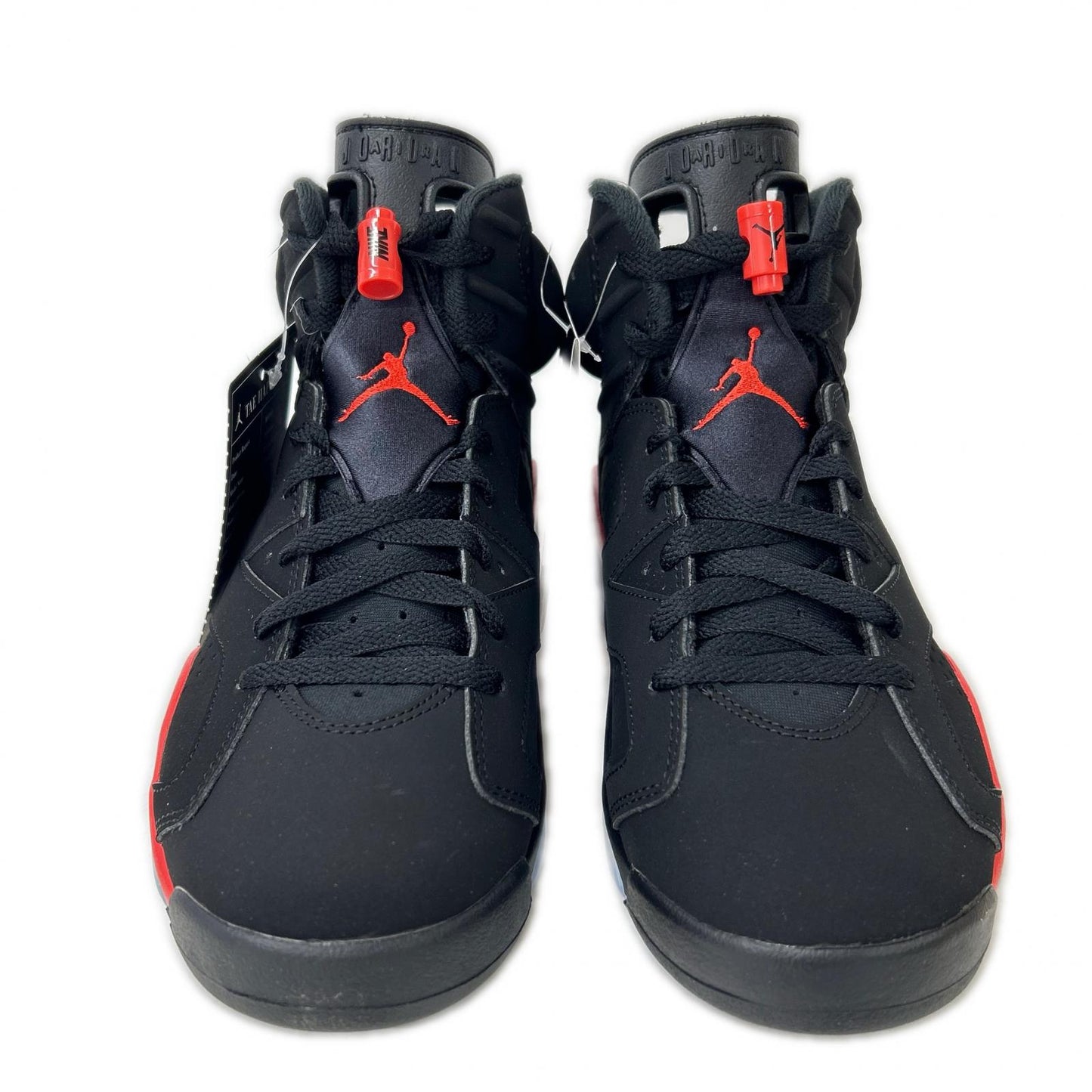 NIKE Air Jordan 6 Retro Infrared Black Crimson Sneakers Size 26.5