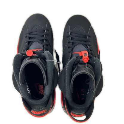 NIKE Air Jordan 6 Retro Infrared Black Crimson Sneakers Size 26.5