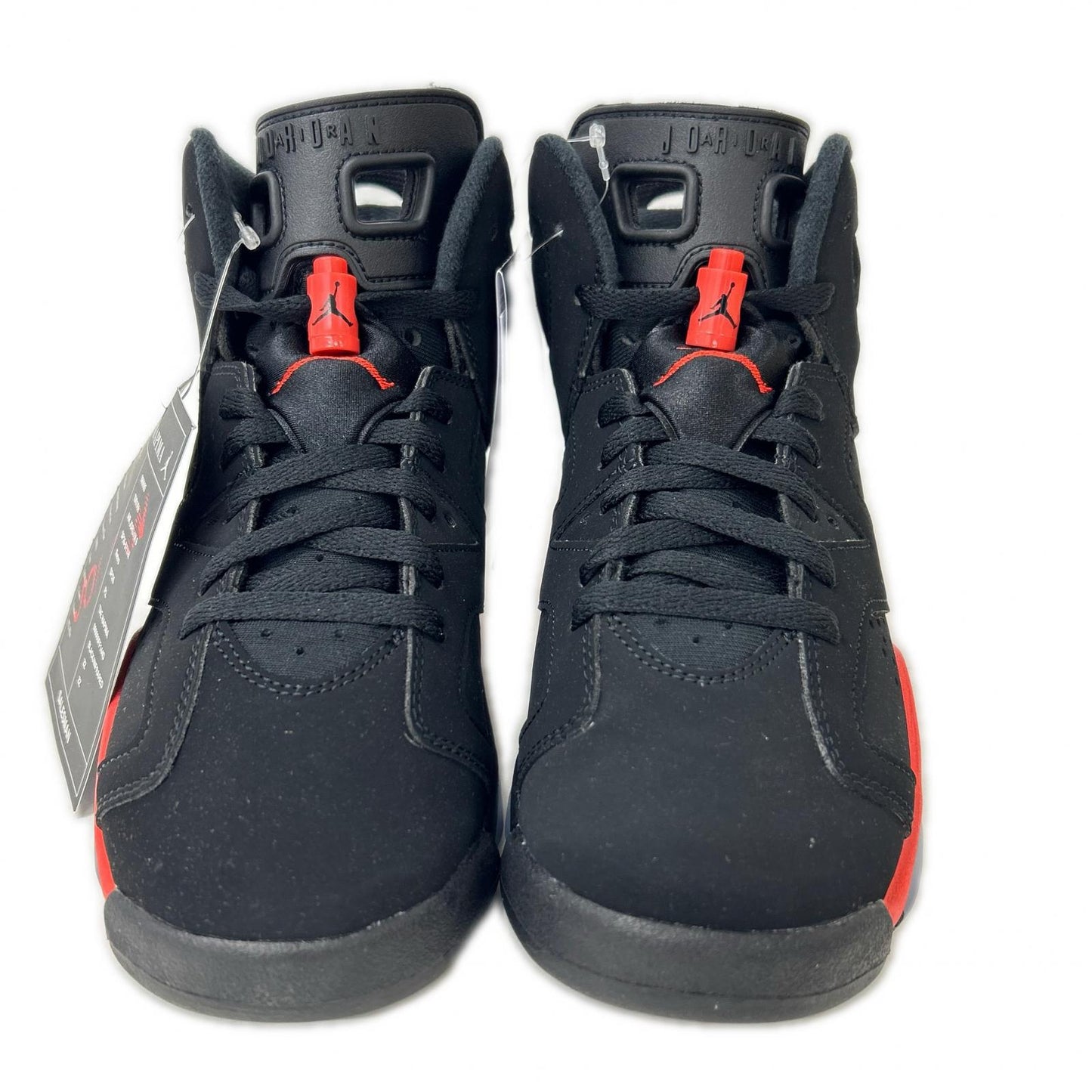 NIKE Air Jordan 6 Retro Infrared Black Crimson Sneakers Size 24