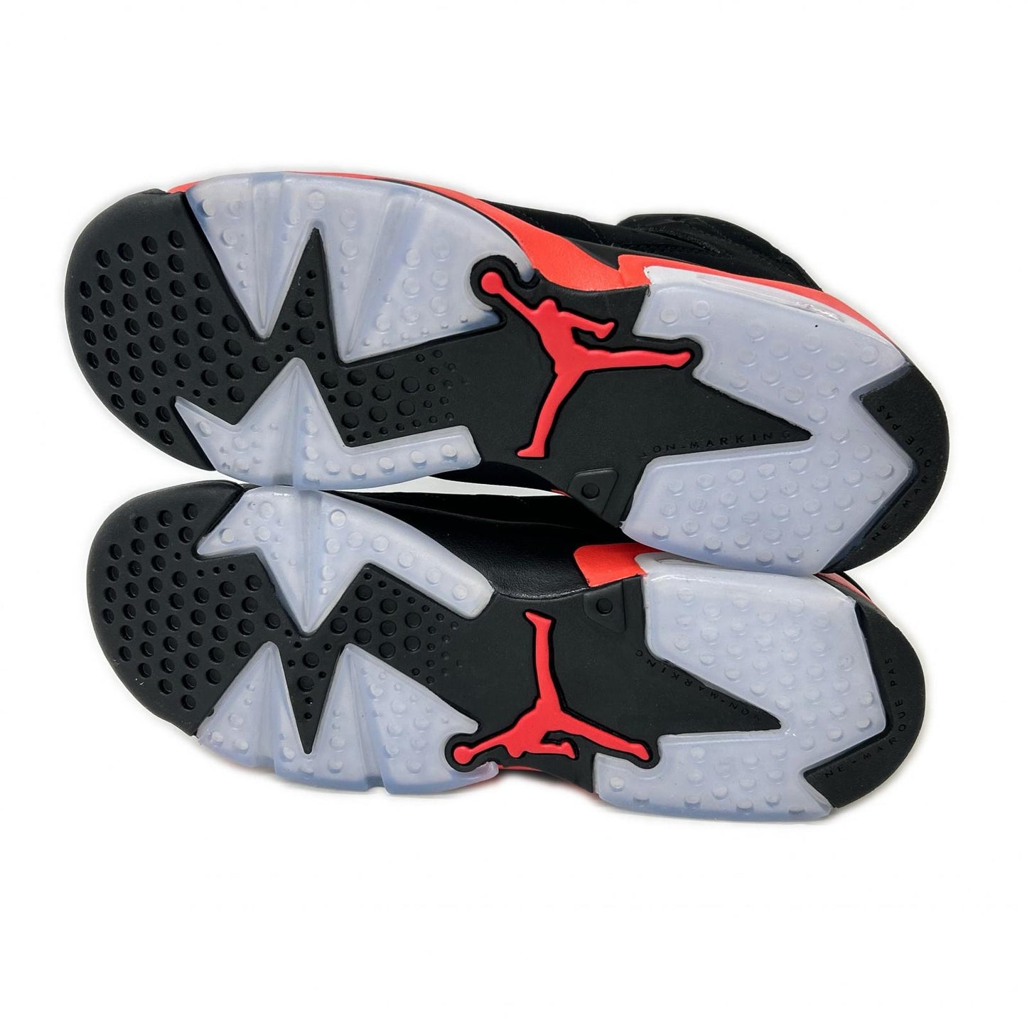 NIKE Air Jordan 6 Retro Infrared Black Crimson Sneakers Size 24