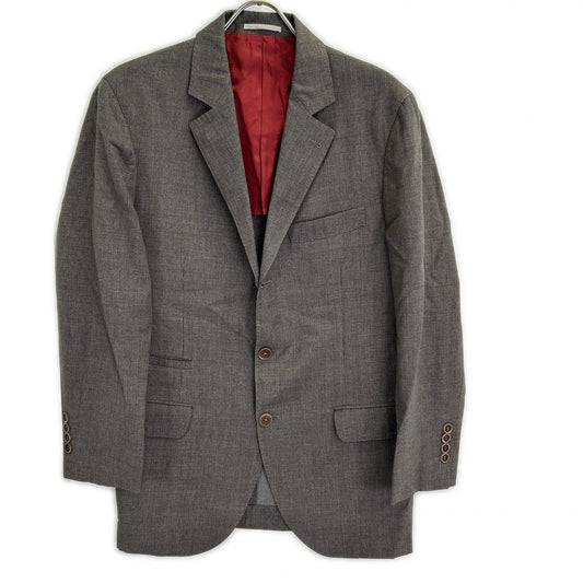BRUNELLO CUCINELLI Wool Houndstooth 3B Blazer Gray Size 48
