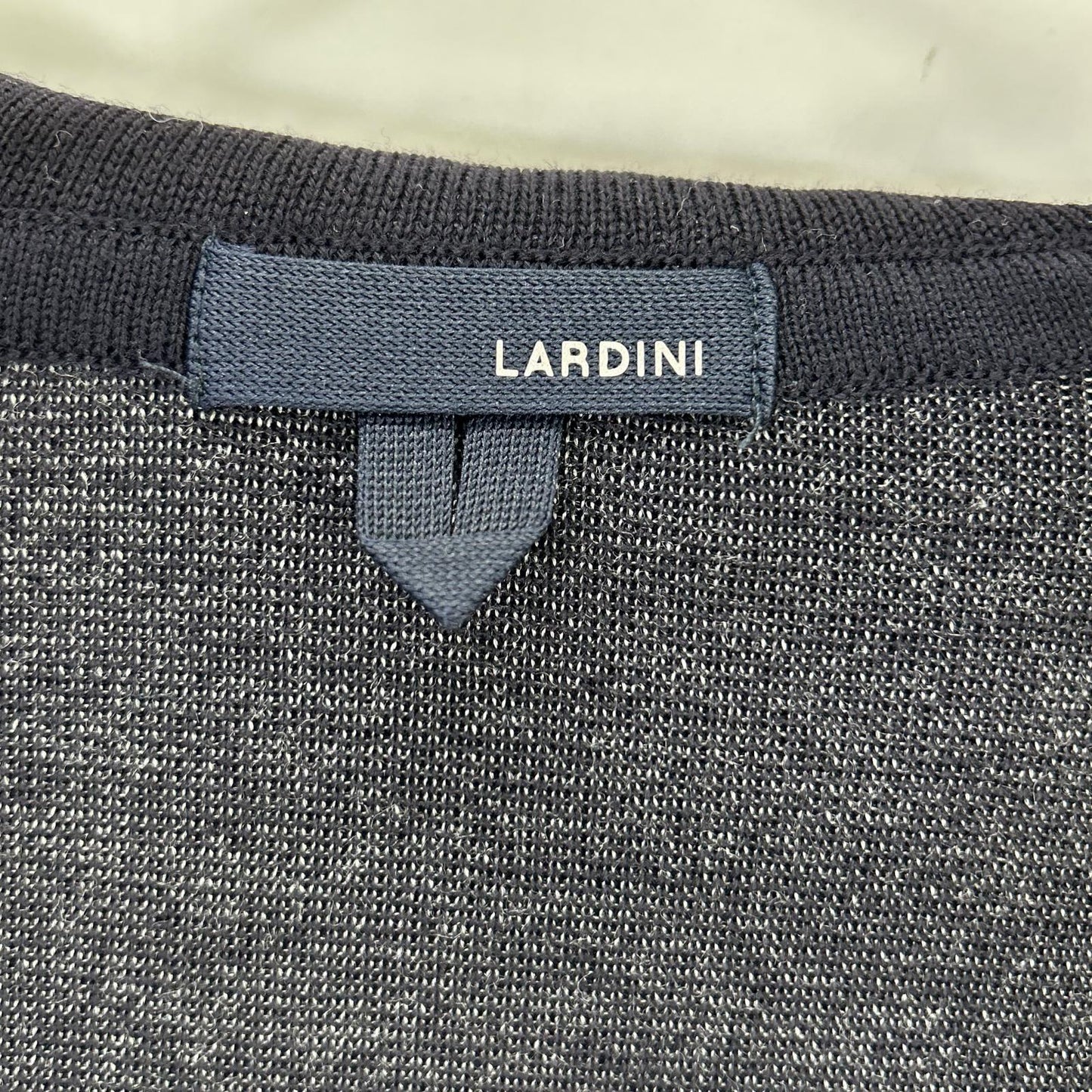 LARDINI Black Wool Boutonniere Milano Knit Jacket Size XS