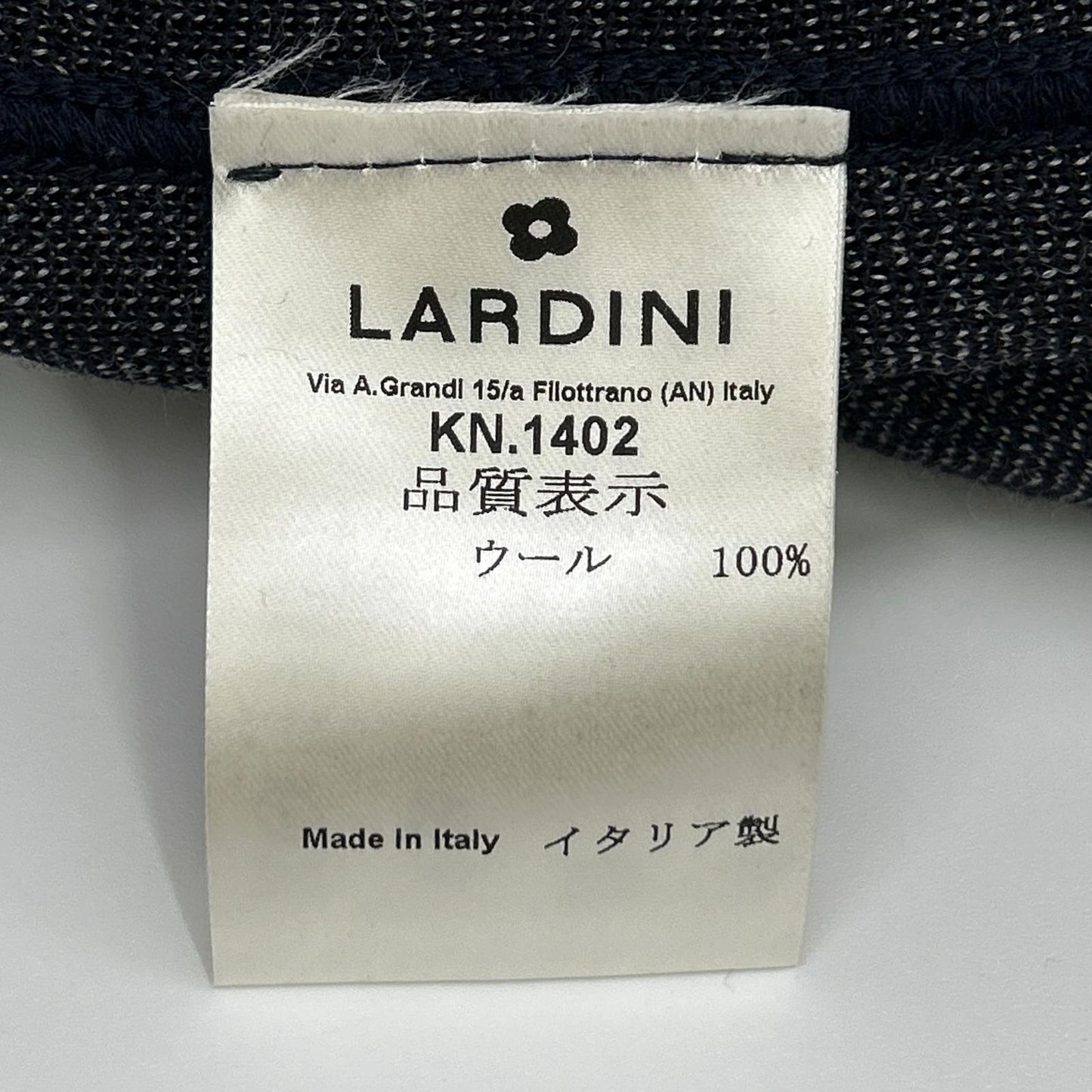 LARDINI Black Wool Boutonniere Milano Knit Jacket Size XS