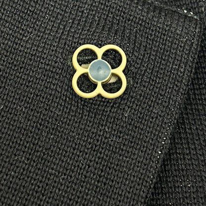 LARDINI Black Wool Boutonniere Milano Knit Jacket Size XS